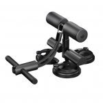 Sit-up'i abivahendi latt koos takistuskummiga siseruumides k&otilde;hu s&uuml;valihaste treenimiseks, iminappadega sit-up'i jalahoidja, kodune j&otilde;usaali treeningvarustus must