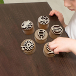 Clay Printing Stamps for Wood Projects, Educational Tools Creative Art in Classrooms Bee cycle beehive