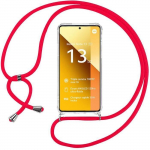 Coque - xiaomi - redmi note 13 5g - tpu antichoc - protection renforc&eacute;e - cordon rouge