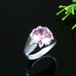 Pink Kunzite Handmade 925 Sterling Silver Jewelry Ring Size 10.75 a5y09