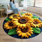 Elutuba 3D P&otilde;randamatt Lill Vaip &Uuml;mmargune Kodu Pojeng Lille Kroonlehe Kujuline Elutuba Voodi&auml;&auml;rne Matt Diameter 180cm