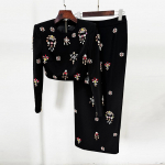 2025 Kuulsuste Mood Helme-Teemant Top ja Pikk Seelik Kaheosaline Komplekt Medium valge