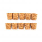 10 tk kitsenevad naturaalsest korgist pudelikorgid veinikorgid k&auml;sit&ouml;&ouml; 18 * 15 * 20 mm