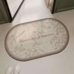 Retro Euroopa ja Ameerika stiilis vannitoa uksematt Vannitoa pehme diatomiitmuda p&otilde;randamatt Lilleline imav jalamatt Majapidamiskasutus 40 * 60Cm