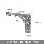 2 tk kokkupandav riiuli nurkklamber Hoiuriiuli kolmnurk Automaatselt avatud terasest tugi, must sein, suured riiulid, ujuvad riiuliklambrid
