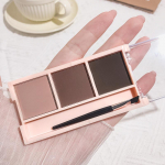 3-Color Brow Powder Set with Brush - Long-lasting, color-resistant, versatile contour makeup set for natural, three-dimensional 02
