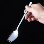 304 Roostevabast terasest kahvel majapidamistarbed spork lusikas &uuml;ks salat lusikas koogi puuviljakahvel Western Fork lauan&otilde;ud 1pcs