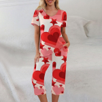 2-osalised komplektid naistele suvine l&uuml;hikeste varrukatega topp ja taskutega p&uuml;ksid. Pehmed treeningkomplektid XXXL