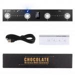 Kaasaskantav M-VAVE Chocolate MIDI jalgpedaalikontroller Laetav 4 nupuga pedaal