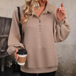 Naiste mood vabaaja &uuml;hev&auml;rviline printimine s&uuml;gistalvine pikkade varrukatega POLO kaelaga pulloverid ja pikad varrukad L