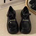 2024 Suvised Naiste Must Lakknahast Mary Jane Mokassiinid: Retro preppy stiil, paksu tallaga, mitmek&uuml;lgne seelikutega 35