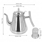 2L Teekann koos teekurniga Roostevaba teras Roostekindel Veekeetja Kohvikann Kodu K&ouml;&ouml;gi Teemaja Restorani jaoks