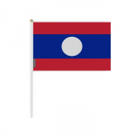 Drapeau Mini &ndash; mittespetsiifiline &ndash; Laos &ndash; 14 x 21 cm &ndash; pol&uuml;ester &ndash; 100 t&uuml;kki
