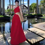 Puhas vabaaja disain viltuse &otilde;laga traksidega &otilde;&otilde;nes v&ouml;&ouml;kohaga kleit mere&auml;&auml;rse puhkuse atmosf&auml;&auml;r &otilde;huke kleit XL- (Recommended 110-60kg)