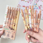 6 tk Kawaii armas Capybara geelpliiats kiiresti kuivav kirjutav sile pliiats Multikas, vajutades neutraalne pliiats koolitarbed kirjatarbed 6pcs