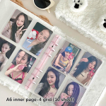 A6 Binderi fotoalbum Armas balletistiilis Bowknot Plush fotokaardihoidja Kpop Idol Koguge raamatualbumi m&auml;rkmik Kirjatarbed