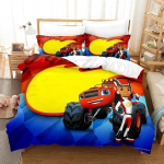 Uus Blaze Multikate Monster Masinad Voodipesukomplekt, Tekikott Voodikomplekt Tekikate Padjap&uuml;&uuml;r, Kuningas Kuninganna &Uuml;heinimese Suurus Poistele T&uuml;drukutele T&auml;iskasvanutele EU single(135x200cm)