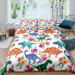Dinosaurus Tekikott Armsad Dinosaurused Multikloomiline Loomateema Voodipesukomplekt Lastele Teismelistele Kahekohaline Queen King Suurus Pol&uuml;ester Tekikate EU single(135x200cm)