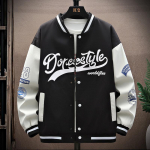 Stiilne pesapallivormi jope Hip Hop vintage meeste tikitud vaba vabaaja jope XXXXL