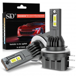 2 tk T&auml;ismetallist H15 LED esilampide pirnid Suure v&otilde;imsusega 6500K Kaugtuli CSP kiip p&auml;evas&otilde;idutuled S&otilde;idutuli 120W 40000LM Turboventilaator Volkswage GOLF 6 BMW 12V jaoks H15