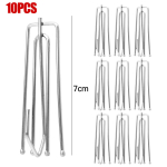 Raskeveokite sulamist kardinakonks Metallist voldikuga kardinatarvikud Roostekindel aknakatete tarvik Kahvelkujundus Lihtne paigaldus 10pcs