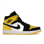 Air Jordan 1 Mid SE Yellow Toe Meeste tossud Must Must-Tour-Kollane-Valge 852542-071 42.5
