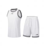 Li Ning Spordi Korvpallisarja Logotr&uuml;kiga Higiimav Mugav L&otilde;ikega Komplekt Meeste aktiivriided Standard-Valge AATT001-4 M