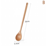 Pikk puidust segamislusikas Pika varrega puidust lusikas segamiseks ja k&uuml;psetamiseks Puidust pikendatud keedulusikas