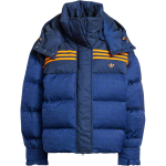 Adidas Originals 70ndate soe spordijakk eemaldatava kapuutsi ja l&uuml;hikese p&uuml;stkraega naistele, s&uuml;gavsinine JN7654 XS blue