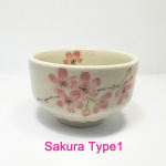 Mino N&otilde;ud Sakura T&uuml;&uuml;p 1 Matcha Kauss Chawan Valmistatud Jaapanis Dia 9cm S valge