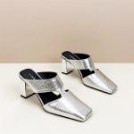 Moodsad Naiste Kingad Br&auml;ndi Disain Sandaalid Slingback Gladiator Paksude Kontsadega Sandaalid Ruudukujulise Ninaga Nahast Vabaaja Sandaalid Naiste Kingad 35