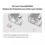 Creality CR Laser Falcon Kaitseklaas Sobib Creality Falcon laserimoodulile 5W 10W Lasergraveerimiseks ja l&otilde;ikamiseks puhas