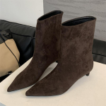 Eilyken S&uuml;gis Talv Terava Ninaga Pahkluusaapad Naiste Disainer Vintage &Otilde;hukese Madala Kontsaga Kingad Moodsad L&uuml;hikesed Saapad Zapatos De Mujer 38 black