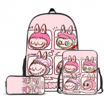 Koolikott Labubu Kolmeosaline Suure Mahutavusega Alg- ja Keskkooli &Otilde;pilase Koolikott Meeste ja Naiste Multikakujuline Seljakott CLE schoolbag + pencil bag + satchel bag