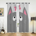 Multifilmsed Kass Lihtsad Lemmiklooma Akna Kardinad Kodu Kaunistus Elutoa Kardinad Lastetoa Kardinad Cortinas K&ouml;&ouml;gi Magamistoa jaoks 135W x 60H(cm) x1