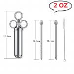 2-4OZ roostevabast terasest liha marinaadi maitsega pihustikomplekt 1/2 tassi mahutavusega BBQ maitsestamise pihusti koos 2 professionaalse n&otilde;elaharjaga