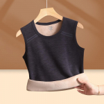 Meeste fliisvoodriga termiline vest, paksendatud talveversioon, soojendusega aluskiht, kaitse k&uuml;lma ilma eest 4XL must