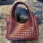 25cm Ehtne Nahk Naiste K&auml;ekott Lamba Nahk Risti Keha Minimalistlik Moodne Totes Kott Nappa Lamba Nahk Retro Kude &Uuml;he &Otilde;la 35 (Bottom) &times; 18 &times; 30cm veinipunane v&auml;rv