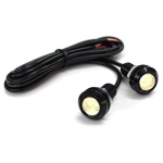 [2 tk pakis] Veekindel suur LED-prožektor J&auml;&auml;sinine 18mm (Must pistikupesa) 1 pack (2 pieces) sinine