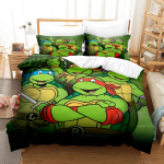 Teismelised Mutant Ninja Kilpkonnad Sarja Tekikate 3D Digitaaltr&uuml;kiga Komplekt Voodi Kolmeosaline Komplekt quilt cover 90 * 190 pillowcase 50 * 75 * 1 black