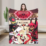 VOX H-Hazbin Hotel Alastor M&auml;ngu flanelltekid Superpehme visketekk kodukaunistuseks kontorisse prindiga voodikate diivanvoodi kate 30x40in