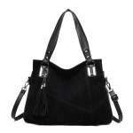 Kvaliteetne Naiste Pehme Suede Pinnaga Nahast &Otilde;lakott Crossbody 2026 Tuttidega K&auml;ekott Suure Mahutavusega Naiste Tote Kott 40 &times; 11 &times; 31 cm pruun