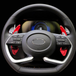 Hyundai Tucson NX4 2022 2023 H&uuml;briid N Line'i jaoks Alumiiniumist Roolivahetajad Pikendused K&auml;igukasti Tarvikud punane