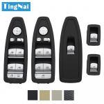 Auto siseukse akna t&otilde;steregulaatori l&uuml;liti juhtnupp koos katte trimmiga BMW 1 3 4 seeria jaoks F20 F30 F31 F34 F35 Black Rear Door 1pc