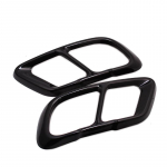 2pcs Car Muffler Exhaust Pipe Tail Cover Trim Exterior Aluminum high gloss black For BMW X5 G05 X6 G06 X7 G07 must