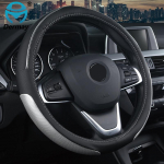 DERMAY New Style Car Steering Wheel Cover Non-slip Micro fiber Leather With Breathable hole & Classic edge Size M fit Most Cars helehall v&auml;rv