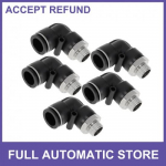 5Pcs Push to Connect Air Fittings 58 90 Degree Air Line Quick Joint 38 BSPT