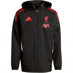 Adidas LFC 25/26 Hooaeg Kodune K&otilde;ikide Ilmastikutingimuste Kerge Hingav Veekindel Kapuutsiga T&otilde;mblukuga Jalgpallijakk Meeste jakid JV6553 M