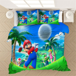 Mario Tekikott Komplekt Tekk Voodipesu 3D Laste Voodipesu Komplekt 3-osaline 1 Tekikott Kuninglik Suurus 90X200CM blue