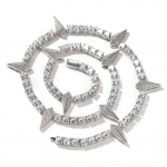 Rap Black Panther Sama Meeste Kaelakee K&otilde;rge Sense Trend Ni&scaron;&scaron; Tsirkoon Tennisekett Populaarne Ehtekomplekt necklace 18inch (length 45cm)